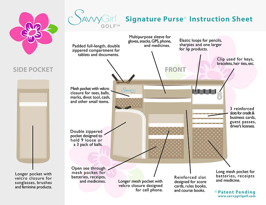 Savvy Girl Signature Instruction Sheet Side 1
